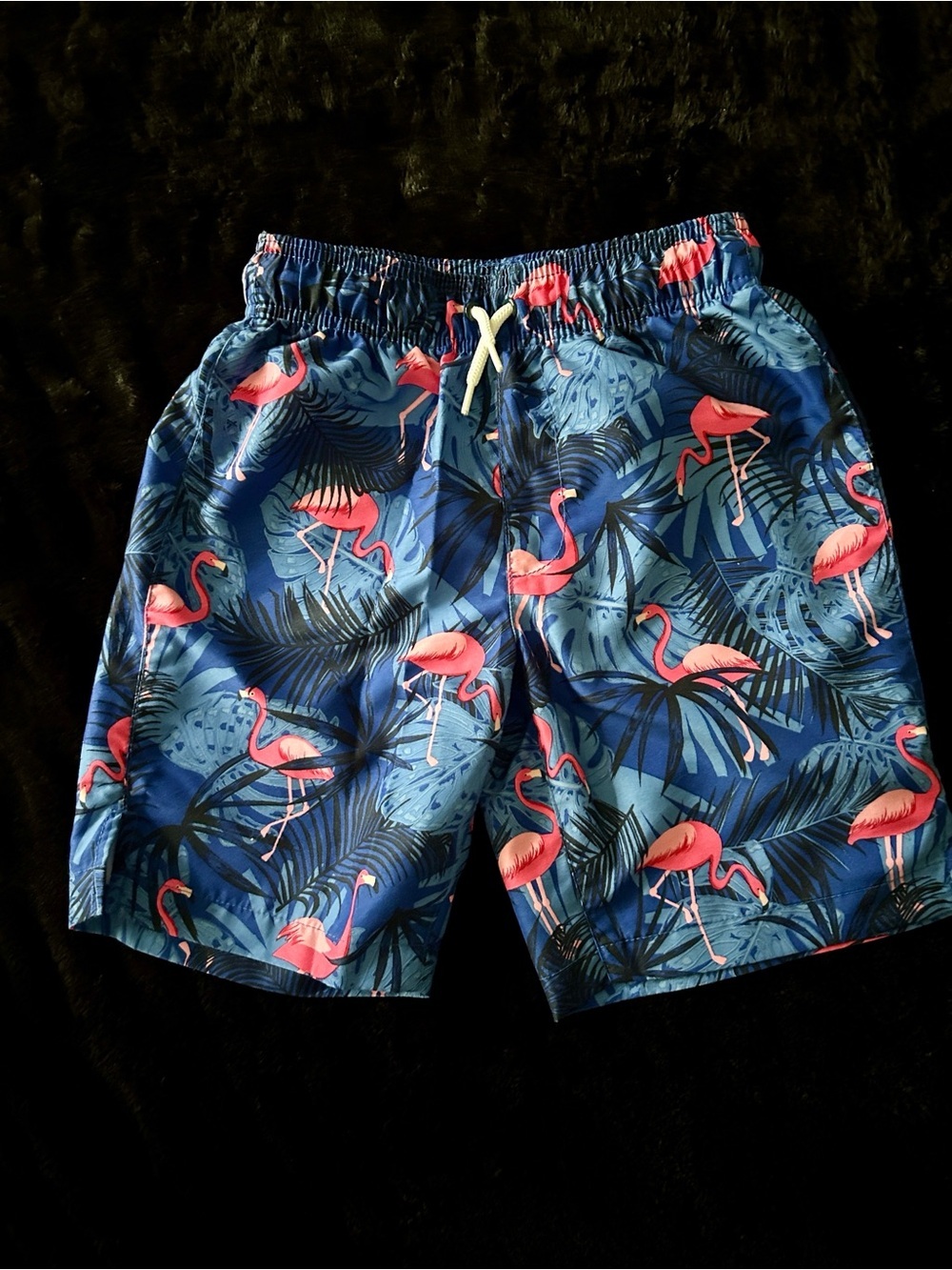 Place Sport blue with flamingo 🦩 print swim trunks size 7/8